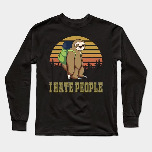 I Hate People Long Sleeve T-Shirt by Work Memes